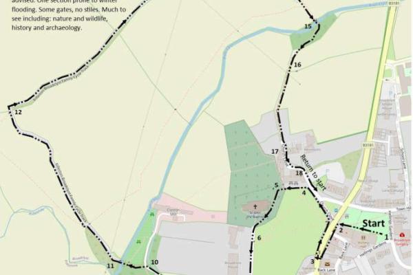 Map of Broadclyst Adventurer walk